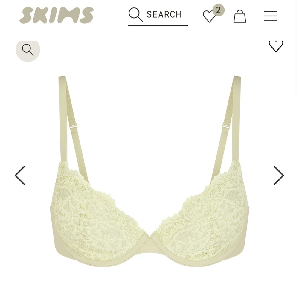 SKIMS Limited Edition Sage Fits Everybody Lace T-Shirt Bra